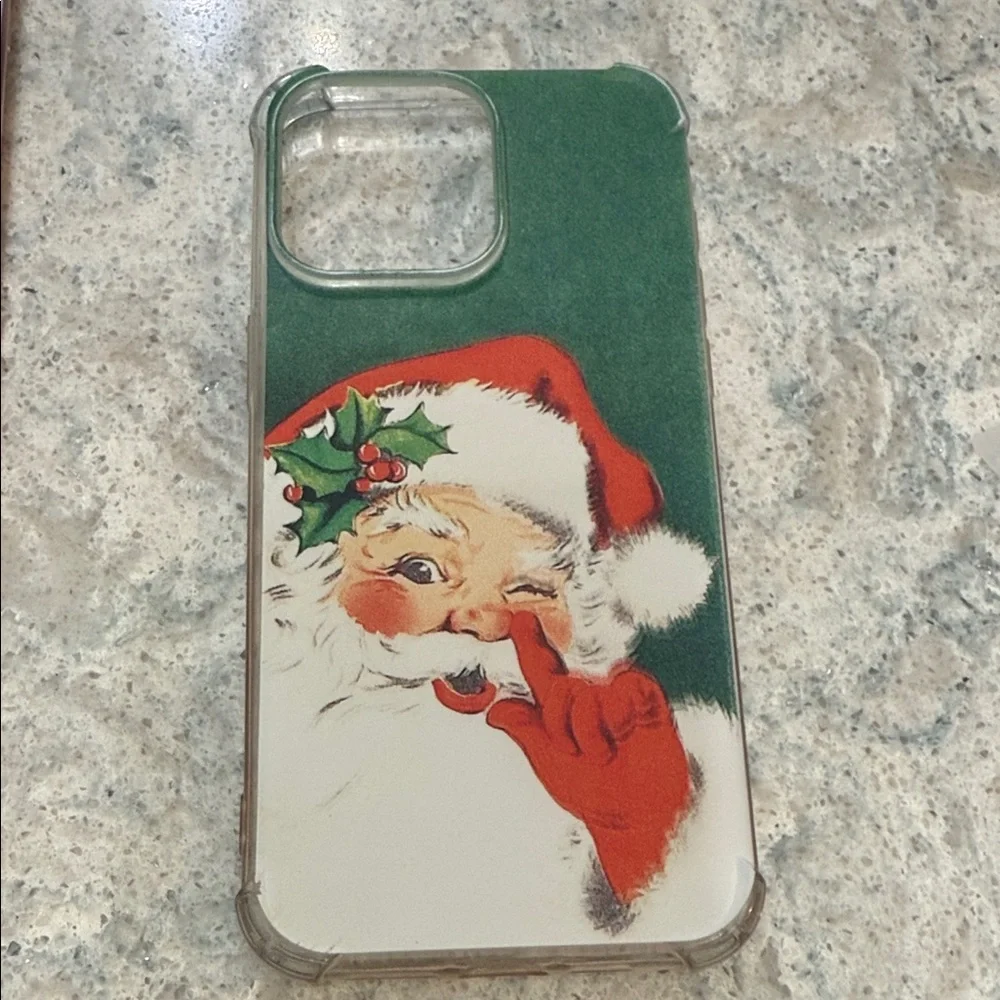 Santa Claus Design Phone Case - Green and Red & Cream and Red set of 2